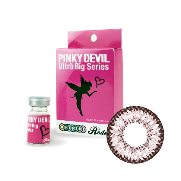 [度なし]カラコン Rodeo PINKYDEVIL ULTRABIG アプリコット(14.7mm)